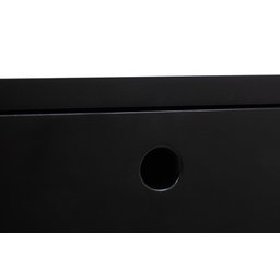 Mesa Cabeceira Liz Apoio Cama Quarto Mesinha Canto Studio Metal Madeira Preto - 6