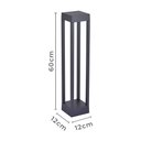 Ver imagem 2 de Luminária de Jardim Nordecor Zean 2684 60cm Led 10w Bivolt Preto 3000k Luz Amarela Preto 2684