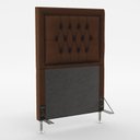Ver imagem 2 de Kit Cabeceira Decorativa Para Cama Box Pegasus e Calçadeira Sagitarius 90 Solteiro Couro Artificial