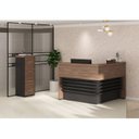 Ver imagem 1 de Kit 2 Peças com Balcão de Atendimento em L e Arquivo 4 Gavetas com Chave