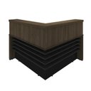 Ver imagem 4 de Kit 2 Peças com Balcão de Atendimento em L e Arquivo 4 Gavetas com Chave