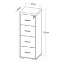 Ver mais imagens de Kit 2 Peças com Balcão de Atendimento em L e Arquivo 4 Gavetas com Chave