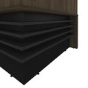 Ver imagem 6 de Kit 2 Peças com Balcão de Atendimento em L e Arquivo 4 Gavetas com Chave Preto/Charuto Artany