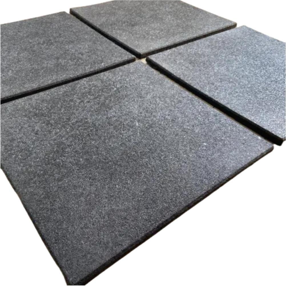 Piso Academia Emborrachado Preto Anti Impacto 50x50 Cm - 5