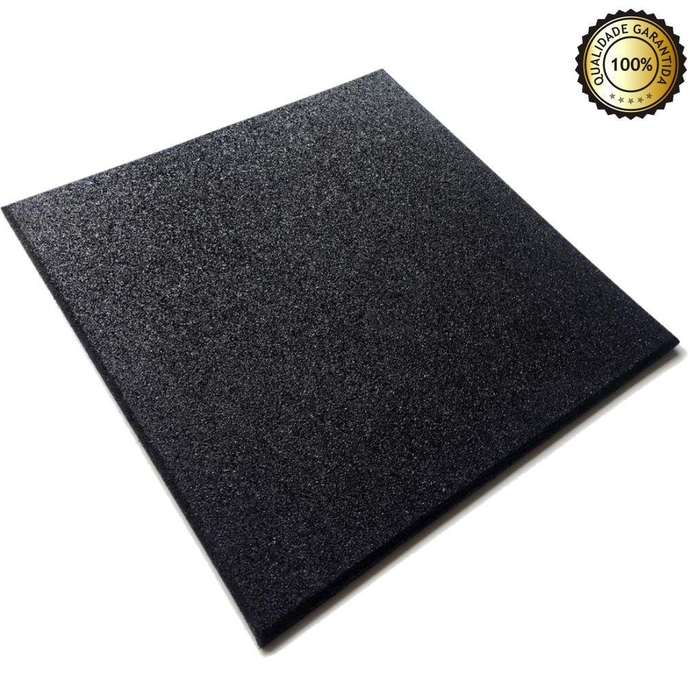 Piso Academia Emborrachado Preto Anti Impacto 50x50 Cm - 7