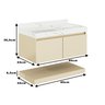 Gabinete/toucador para Banheiro 80cm Melissa com Cuba Esculpida em Porcelanato - 4