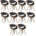 Ver imagem 1 de Kit com 10 Cadeiras Nicole para Sala de Jantar Preto