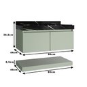 Ver imagem 4 de Gabinete/toucador para Banheiro 80cm Melissa com Cuba Esculpida em Porcelanato