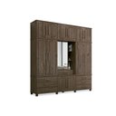 Ver imagem 1 de Guarda Roupa 3 Portas 1 e 7 Gavetas Londres Capelinha Ébano - Santos Andirá