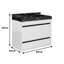 Ver imagem 4 de Gabinete/toucador para Banheiro Anna 80cm com Cuba Esculpida em Porcelanato