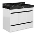 Ver imagem 3 de Gabinete/toucador para Banheiro Anna 80cm com Cuba Esculpida em Porcelanato