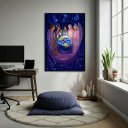 Ver imagem 2 de Quadro Decorativo Oração Coletiva para a Terra - 70x50cm:moldura Preta