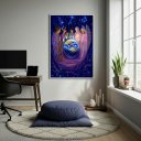 Ver imagem 1 de Quadro Decorativo Oração Coletiva para a Terra - 70x50cm:moldura Preta