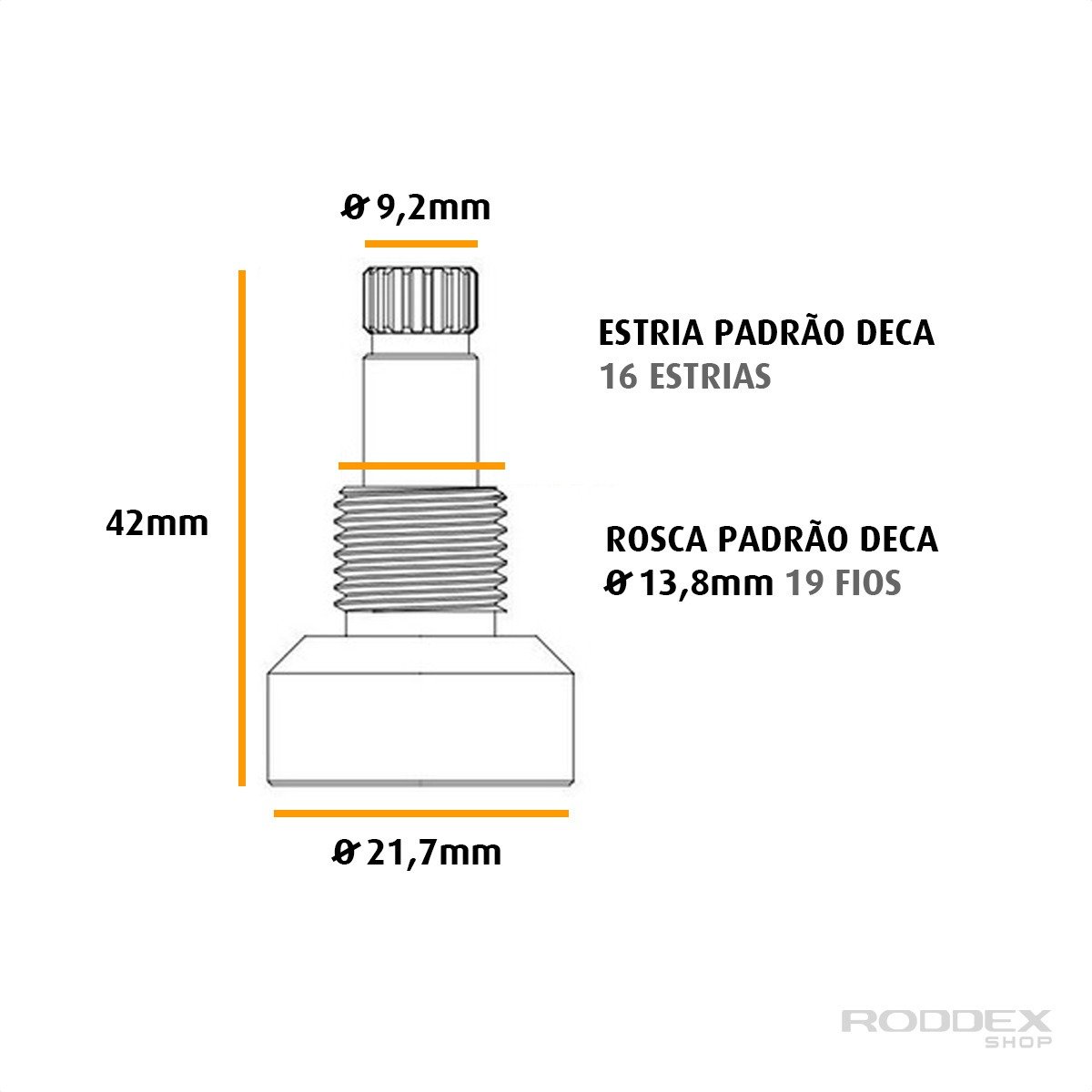 Acabamento Metal Registro 1.1/2 + Conversor Fabrimar Antigo - 10