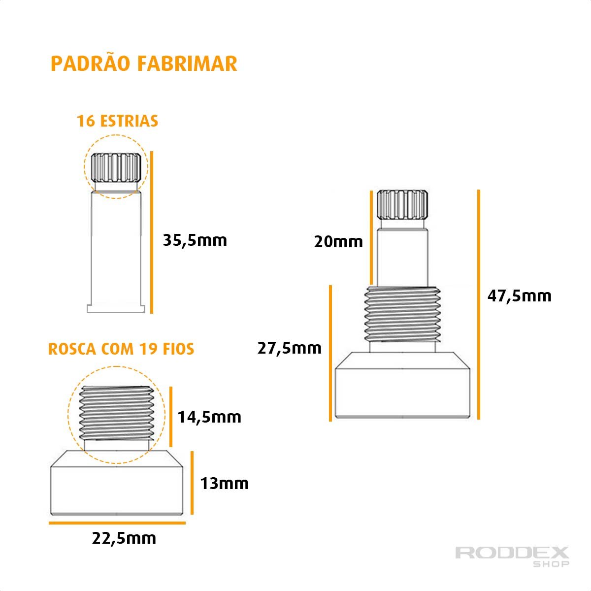 Acabamento Metal Registro 1.1/2 + Conversor Fabrimar Antigo - 9