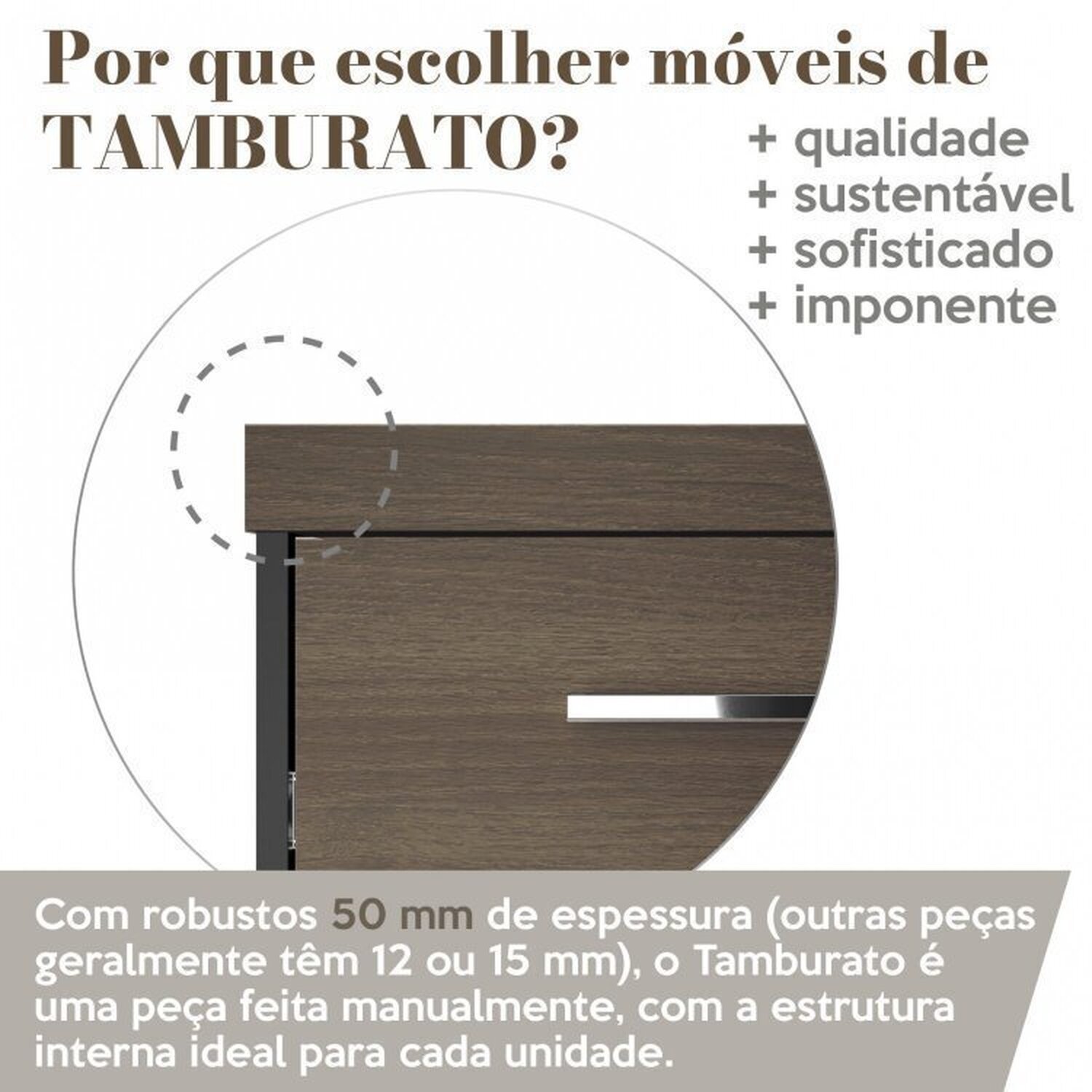 Kit 3 Peças com Mesa para Escritório Diretor em L Tamburato, Armário Baixo e Gaveteiro com Chave - 11