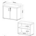Ver imagem 6 de Conjunto 3 Peças com Mesa para Escritório Diretor em L Tamburato, Armário Baixo e Gaveteiro com Chave Charuto Preto Artany
