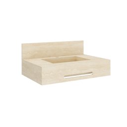 Bancada de Porcelanato para Banheiro com Toalheiro e Cuba Esculpida 70cm Ripy - 3