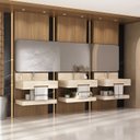 Ver imagem 6 de Bancada de Porcelanato para Banheiro com Toalheiro e Cuba Esculpida 70cm Ripy Bege/Travertino Yescasa