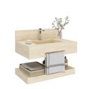 Ver imagem 4 de Bancada de Porcelanato para Banheiro com Toalheiro e Cuba Esculpida 70cm Ripy Bege/Travertino Yescasa
