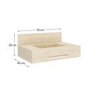 Ver imagem 3 de Bancada de Porcelanato para Banheiro com Toalheiro e Cuba Esculpida 70cm Ripy Bege/Travertino Yescasa