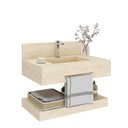 Ver imagem 5 de Bancada de Porcelanato para Banheiro com Toalheiro e Cuba Esculpida 70cm Ripy