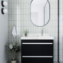 Ver imagem 1 de Gabinete/toucador para Banheiro Anna 80cm com Cuba Esculpida em Porcelanato