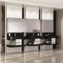 Ver imagem 2 de Bancada de Porcelanato para Banheiro com Toalheiro e Cuba Esculpida 70cm Ripy