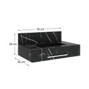 Ver imagem 3 de Bancada de Porcelanato para Banheiro com Toalheiro e Cuba Esculpida 70cm Ripy Yescasa Preto