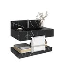 Ver imagem 4 de Bancada de Porcelanato para Banheiro com Toalheiro e Cuba Esculpida 70cm Ripy Yescasa Preto