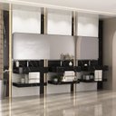 Ver imagem 6 de Bancada de Porcelanato para Banheiro com Toalheiro e Cuba Esculpida 70cm Ripy Yescasa Preto