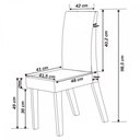 Ver imagem 4 de Mesa de Jantar 4 Lugares Juliete Mel/blonde/veludo Cinza 26282 - Viero Móveis