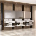 Ver imagem 6 de Bancada de Porcelanato para Banheiro com Toalheiro e Cuba Esculpida 70cm Ripy Yescasa Branco/Calacata