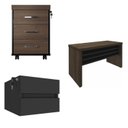 Ver imagem 2 de Kit 3 Peças com Mesa Operacional 1400 em Tamburato, Gaveteiro Suspenso e Gaveteiro Organizador