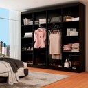 Ver imagem 2 de Guarda-Roupa Casal Malbec 8 Portas Preto - Pm