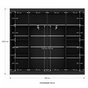 Ver imagem 4 de Guarda-Roupa Casal Malbec 8 Portas Preto - Pm