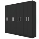 Ver imagem 3 de Guarda-Roupa Casal Malbec 8 Portas Preto - Pm
