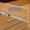 Ver mais imagens de Guarda-Roupa 2 Portas de Correr com Espelho 6 Gavetas Meridian Gold Cinamomo