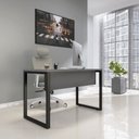 Ver imagem 1 de Mesa Madeira M134/60P25TUB 134cm Industrial Grafito e Preto Cinza