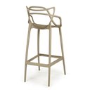 Ver imagem 4 de Kit 3 Banqueta Alta Allegra com Encosto Design Cozinha/bancada - Nude