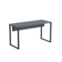 Ver imagem 3 de Mesa Madeira M134/60p25tub 134cm Industrial Grafito E Azul Delrei