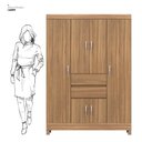 Ver mais imagens de Kit Guarda Roupa Solteiro 6 Portas Ecom Ii Cômoda Astral - Amêndola Touch