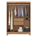 Ver imagem 6 de Kit Guarda Roupa Solteiro 6 Portas Ecom Ii Cômoda Astral - Amêndola Touch