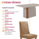 Ver imagem 7 de Mesa de Jantar Isadora 180cm Tampo MDF Vidro Canto Copo com 6 Cadeiras Carolina