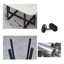 Ver imagem 2 de Mesa de Jantar Minimalista com 6 Cadeiras Compacta 145cm:bicolor/branco e Preto