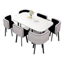 Ver imagem 2 de Mesa de Jantar Minimalista com 6 Cadeiras Compacta 145cm