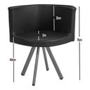 Ver mais imagens de Mesa de Jantar Minimalista com 6 Cadeiras Compacta 145cm