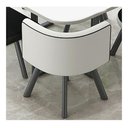 Ver imagem 3 de Mesa de Jantar Minimalista com 6 Cadeiras Compacta 145cm:bicolor/branco e Preto