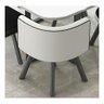 Mesa de Jantar Minimalista com 6 Cadeiras Compacta 145cm:bicolor/branco e Preto - 3