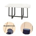 Ver imagem 5 de Mesa de Jantar Minimalista com 6 Cadeiras Compacta 145cm:bicolor/branco e Preto